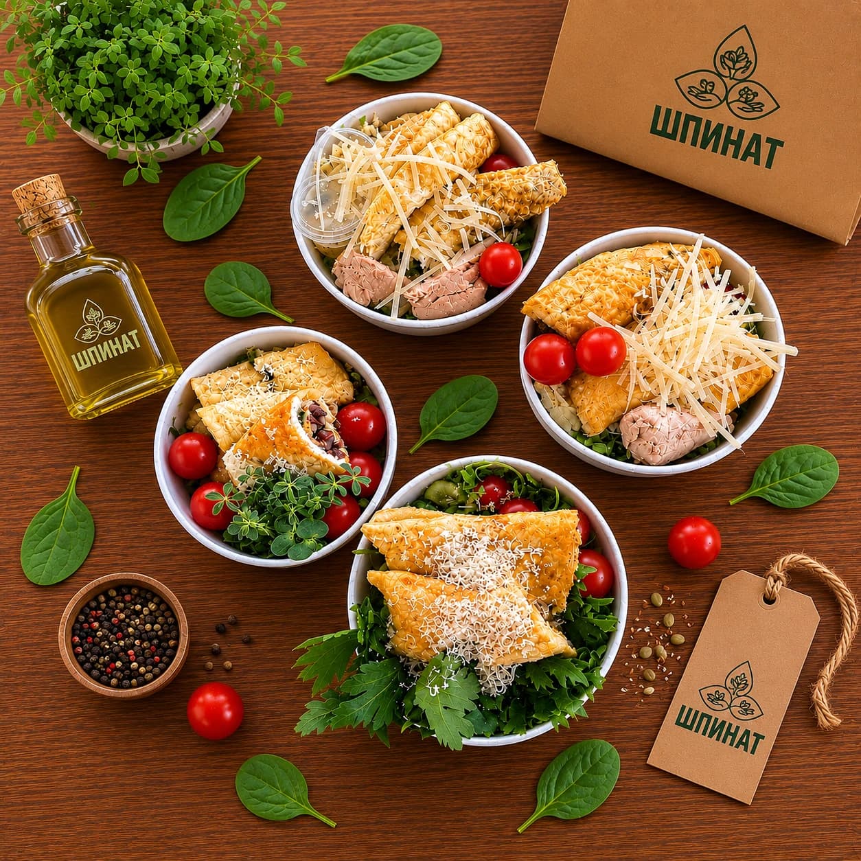 Салат ВКУСНОЕ НАСТРОЕНИЕ — полезная еда с доставкой от ШПИНАТ